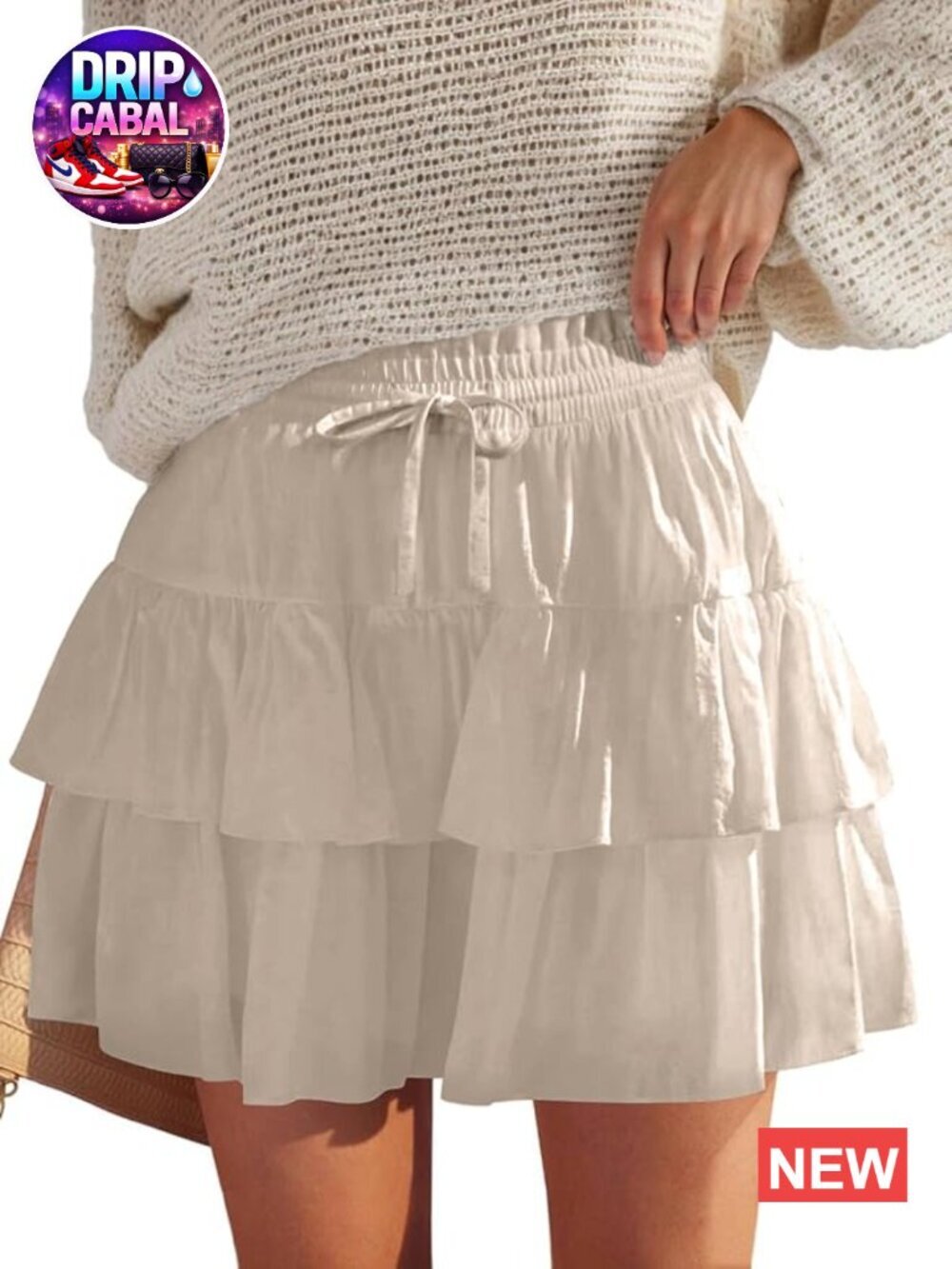 Ruffled Tiered Pleated Mini Skort with Built-in Shorts